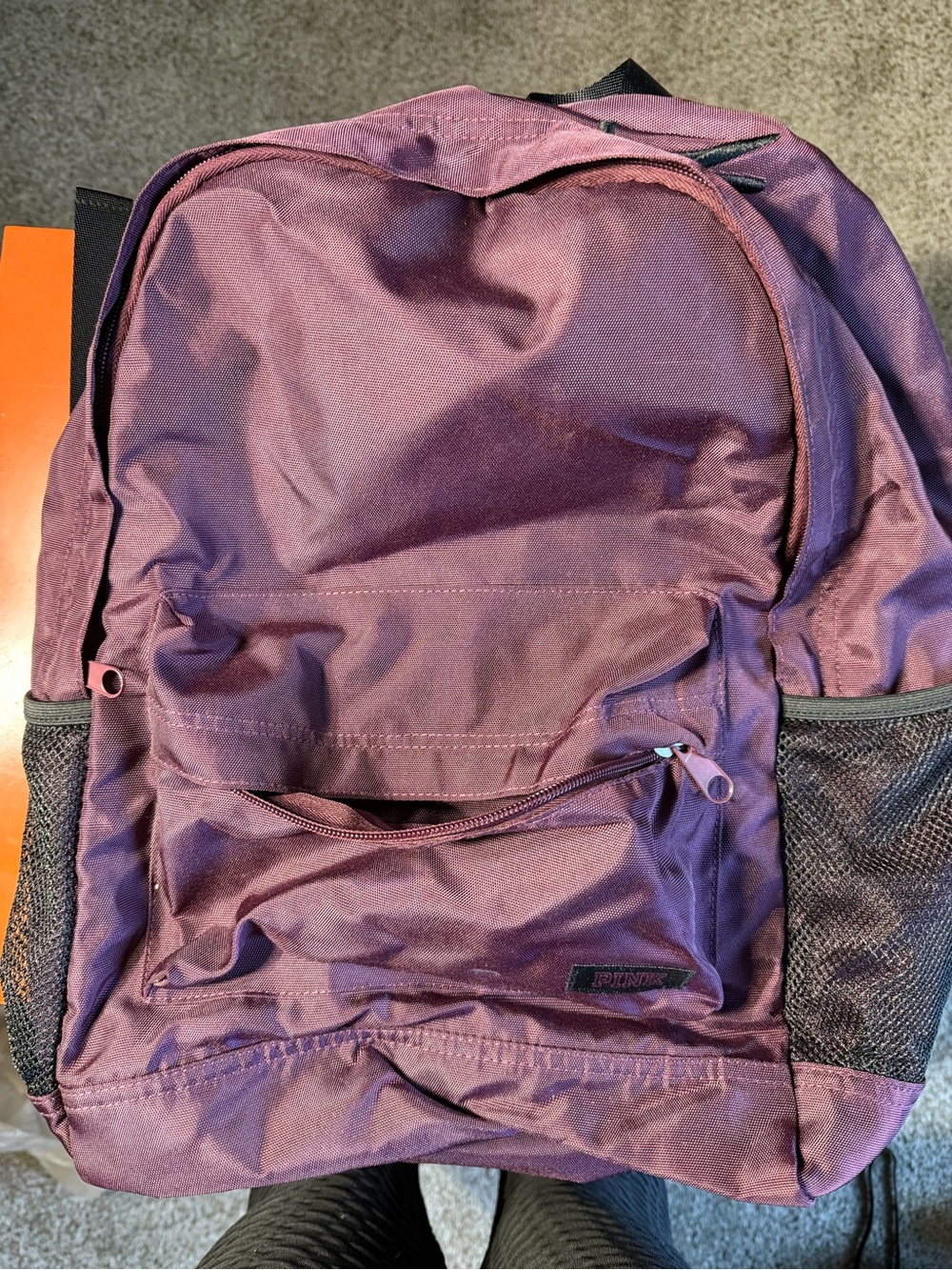 PINK Victoria's Secret Purple Backpack with Mesh Pockets